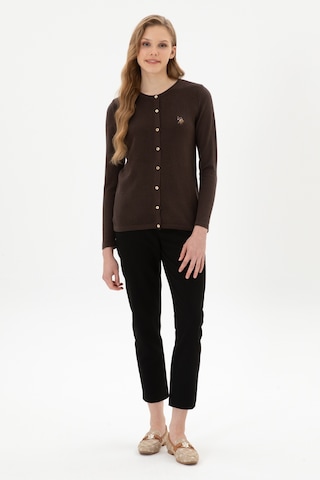 U.S. Polo Assn. Kadın Siyah Carrot High Fit Kanvas Pantolon 50316902-VR046