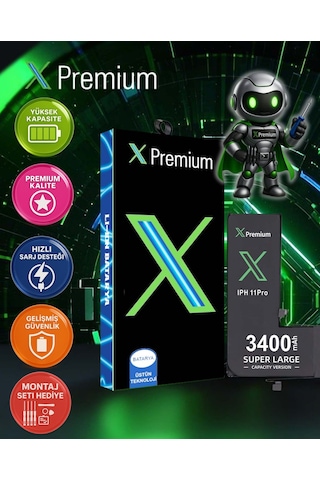 Xpremium Apple Uyumlu iPhone  11 Pro Max Batarya Pil Süper Yüksek Kapasiteli Güçlendirilmiş 4200 Mah