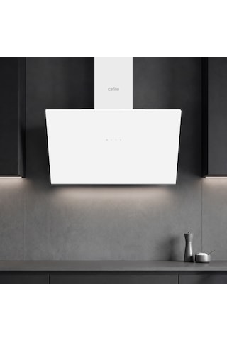 Carino 4 Fonksiyon Mekanik Beyaz Power Turbo 3'lü Cam Ocaklı Ankastre Set Fırın+Ocak+Davlumbaz