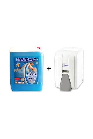 Palex İnter Mini Köpük Sabun Dispenseri Beyaz + Powermax 5 Kg. Kö