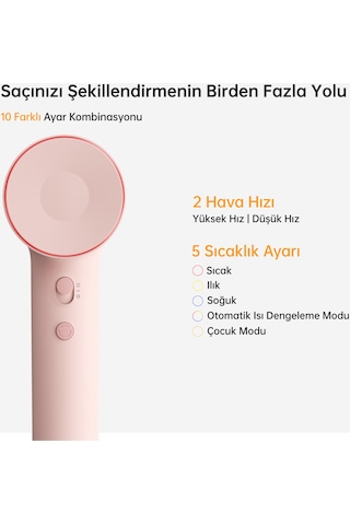 Laifen Se 2 Saç Kurutma Makinesi - Pastel Pembe