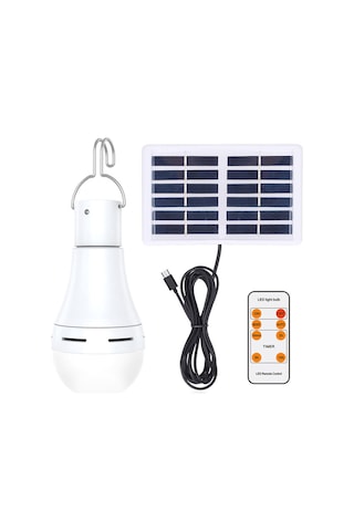 Güneş Enerjili Led Ampul Acil Durum Ampulü Gece Pazarları Kamp Işığı Festival Partisi Noel Dekoru