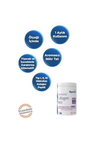 Dynavit Diamond Multi Collagen&bromelain Ananas Ekstresi 300g Toz-hidrolize-diyetisyen Önerisi
