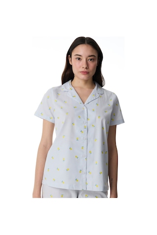 Penti Açık Mavi Lemons Gömlek Pantolon Pijama Takımı