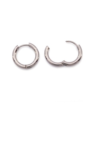 Çelik Halka Küpe Düz Halka Model Unk-826 Gümüş