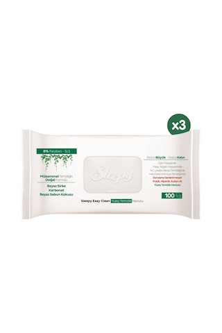 Sleepy Easy Clean Yüzey Temizlik Havlusu&Mendili 3X100 (300 Yaprak)