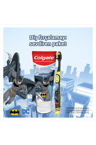 Colgate Batman Çürüklere Karşı Etkili Meyve Aromalı Çocuk Diş Macunu 75 ML + Diş Fırçası