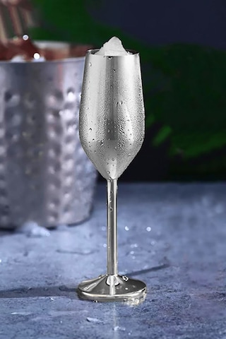 Paslanmaz Çelik 210 Ml. Şampanya Şarap Bardağı Kadeh Cin330by