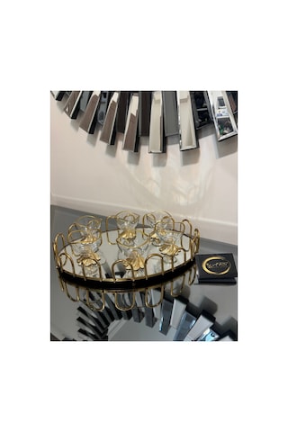 Lav Metal Gold Ayaklı Yaldızlı Lokumluk, Reçellik, Sosluk, Şekerlik, Tasarım Kase, Dekoratif Tabak,