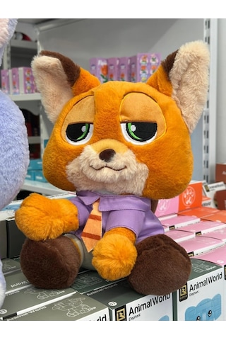 Zootopia Nick Wilde Karizmatik Tilki Pelüş Oyuncak - 30 Cm Uyku Arkadaşı Açık Kahverengi
