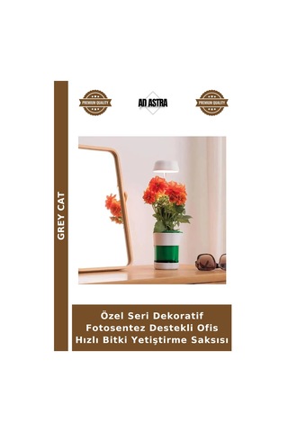 Özel Seri Dekoratif Fotosentez Destekli Ofis Hızlı Bitki Yetiştirme Saksısı