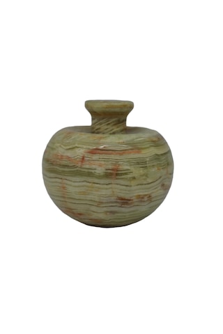 El Yapımı Doğal Oniks Taş Elma Şekerlik - 3 İnç Dekoratif Tasarım