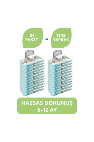 Uni Baby Hassas Dokunuş Islak Mendil 24'Lü 1248 Yaprak