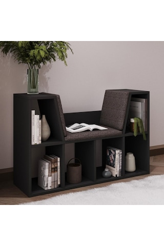 Minderli Kitaplık - Oturma Alanlı 103 Cm Minimalist Tasarım Diğer