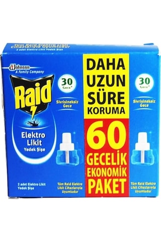 Raid Elektro Likit Yedek Şişe 30 Gece 2'li