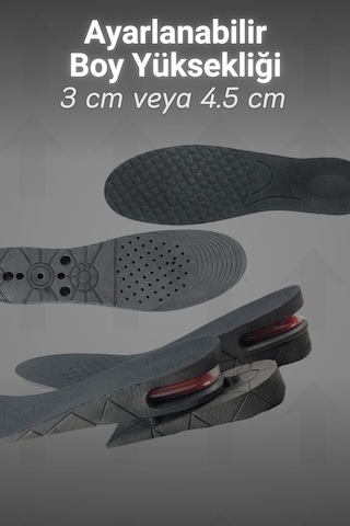 Dopar Boy Uzatıcı Tabanlık 2 Katlı Ayarlanabilir 4.5 Cm Boy Yükseltici İç Taban 35-45