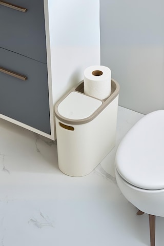 Beyaz Kapaklı Wc Kağıtlıklı Çöp Kovası & Ofis Çöp Kovası 10 Lt Çok Renkli