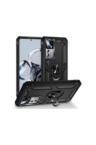 Xiaomi Mi 12t Kılıf Zore Vega Kapak Siyah