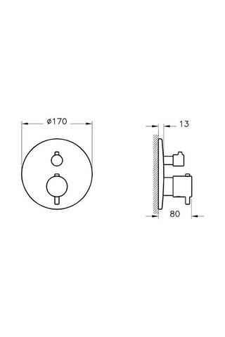 VitrA Origin Termostatik Ankastre Banyo Bataryası A42671 Krom