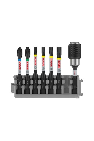Professional Accessories Accessories 7 Parçalı Tornavida Ucu Seti Impact Control, T/pz/ph Uçlar - Uzunluk: 25 Mm, Ev