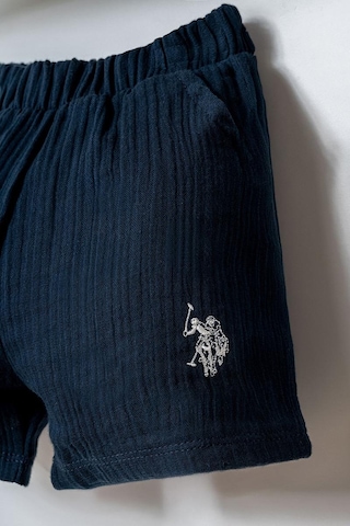 U.S. Polo Assn. Erkek Bebek 2 Li Şort T-şhirt Takım Lacivert-2288 Lacivert