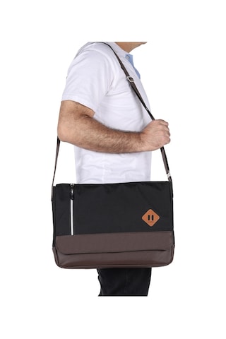 Strong 15.6 Inch Laptop Bölmeli Omuz Askılı Postacı Çantası Kft04 Siyah