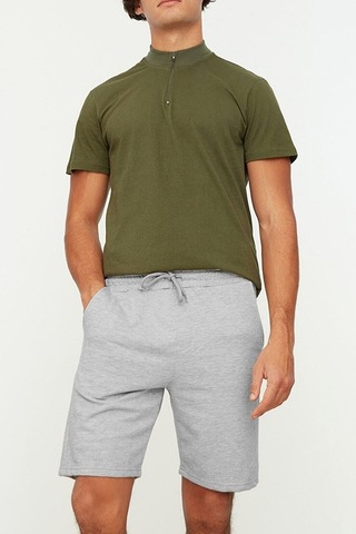 Spor Penye Short Gri