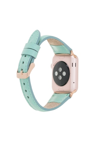 Apple Watch Uyumlu Deri Kordon 42-44-45mm Slim Brn7