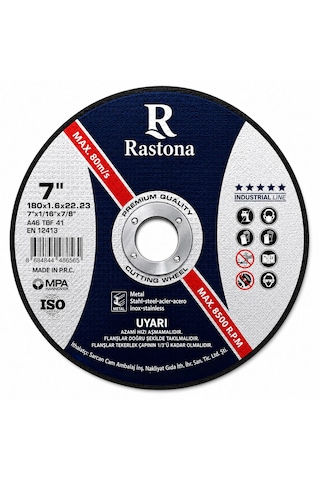 Rastona Inox Kesici Taş 180x1.6x22.23mm 25 Adet Rastona Inox Kesici Taş 180x1.6x22.23mm 25 Adet