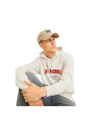 Jack & Jones Erkek Kapşonlu Sweet T-shirt 12262919 Beyaz