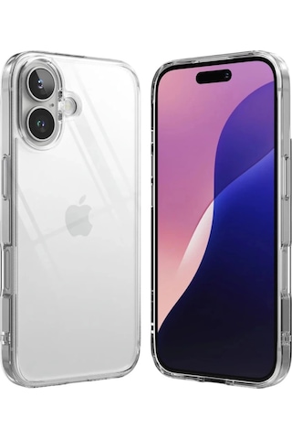 Apple Uyumlu iPhone 17 Lüx Şeffaf Silikon - Şeffaf