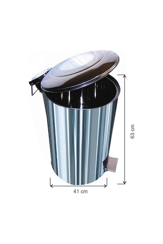 Arı Metal 1012 Endüstriyel Pedallı Çöp Kova 70 Lt Paslanmaz Çelik