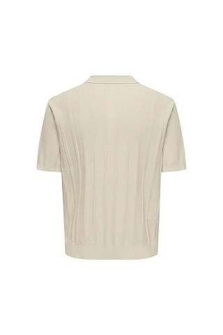Only & Sons Onsthıjs Rlx Ss Polo Knıt Erkek Gray T-shirt - 22036558