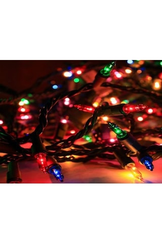 30 Ledli Pirinç Renkli Yılbaşı Ağacı Işığı Renkli