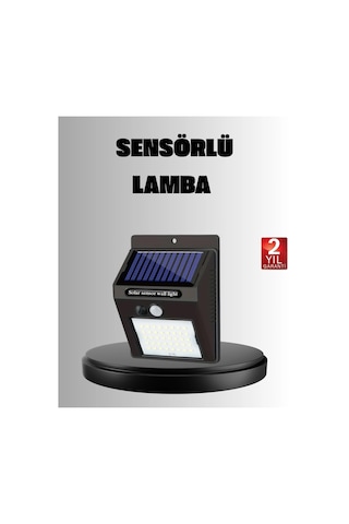 Mey İthalat Solar Led Bahçe Aydınlatma - Hareket Sensörlü, Güneş Paneliyle Şarj Olan, Ip65 Dayanıklı