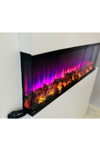 Esha Home Elektrikli Dekoratif Yapay Şömine Bluetooht Sabit Çıtırtı 160x35 X21 Cm