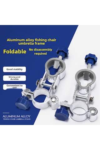 Youtek Alüminyum Kollu Universal Uçak Direnci Kemerli Çıkrıkli Olta Sandalyesi Şemsiye Tutucu Aksesuarı 1 Çift