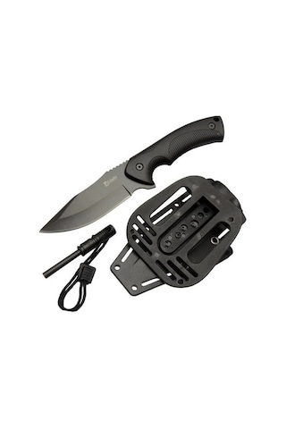 Columbia TNT-1020-B Siyah Magnezyum Çubuklu Avcı Kamp Bıçağı Siyah