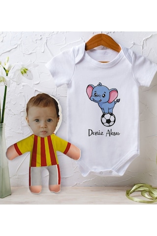 Bitmeyenkartus Bk Kids Kişiye Özel Fotoğraflı Bebek Yastık Ve Bebek Body Zıbın H (550905958) Çok Renkli