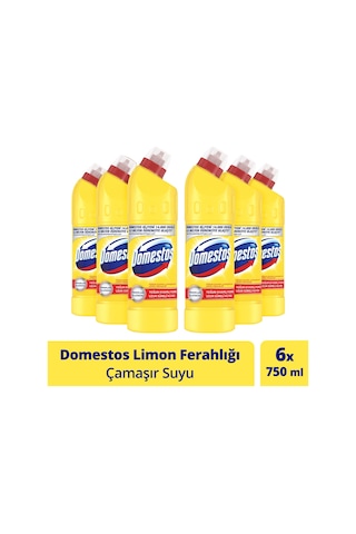 Domestos Yoğun Kıvamlı Çamaşır Suyu Limon Ferahlığı 6 x 750 ML