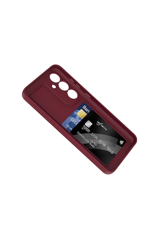 Teleplus Samsung Galaxy Uyumlu S24 Fe Kılıf 2 Ad Gizli Kart Bölmeli Vitra Kapak