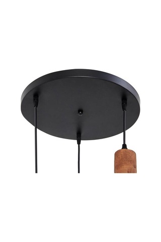 Correx Simurg 3'lü Cam Avize Kahverengi / Siyah