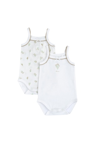 Chicco Kız Bebek 2li Askılı Body Set 09101482000000 000033 Beyaz