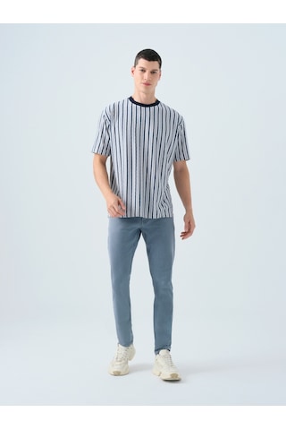 Loose Fit Erkek Tshirt K.kol Mavi