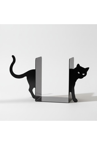 Kedi Temalı Kitap Tutucu Modern Dekor Ürünü