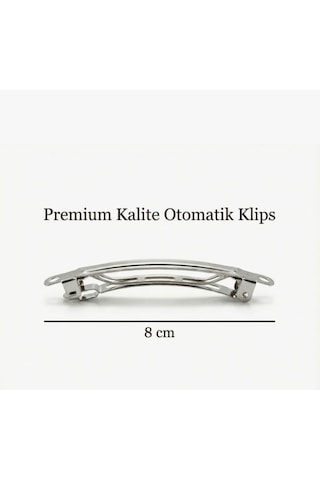 Jz Shop Şifon Fiyonk Otomatik Klipsli Toka - Farklı Renk Seçenekli Kurdele Saç Aksesuarı Turuncu