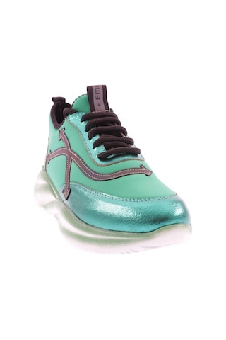 Dgn 311 Kadin Kalin Taban Yazi Detayli Sneakers Ayakkabi Çimen Yeşili