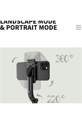 T16 Selfie Çubuğu Uzaktan Kumandalı 106 Cm Tripod Özçekim Alüminyum Masa Üstü Tripod
