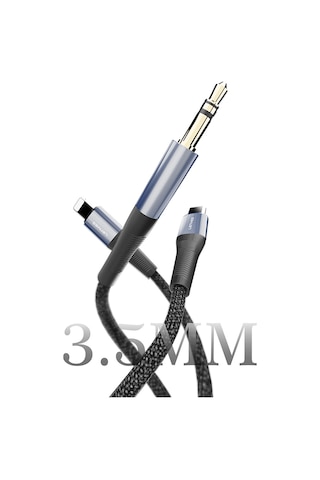 Lenyes Ax134 Type-c To 3.5mm Aux Audio Ses Kablosu Siyah