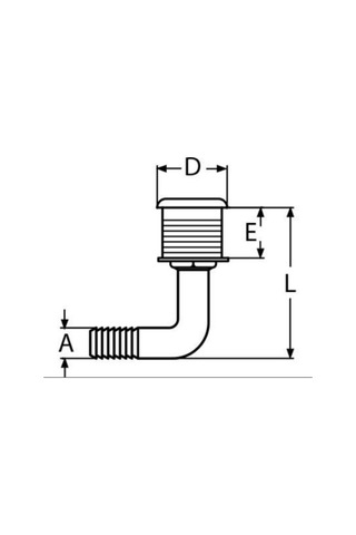 Krom Flanşlı Sintine Çıkışı, Firarı, Dirsek Tip Çeşitleri 3/4 19mm 12735117